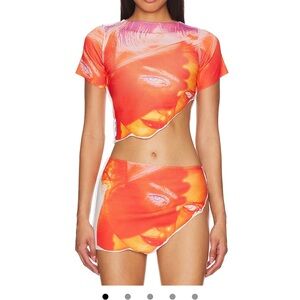 1XBLUE Burn top and bottom set in orange